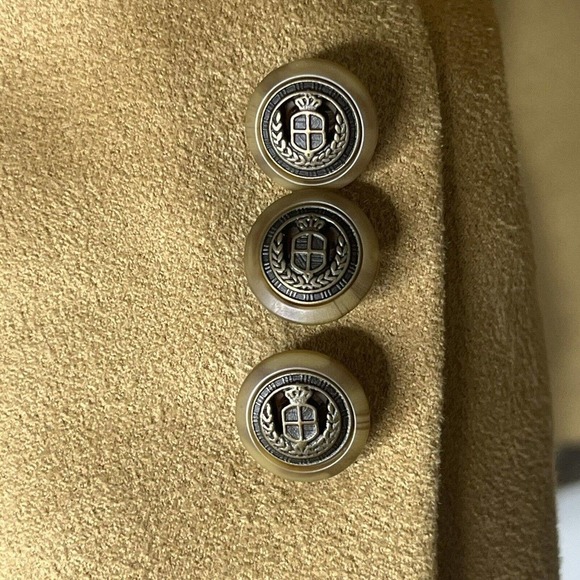 Chaps Ralph Lauren Men’s Size 40 S Blazer Sport Coat Microfiber 3 Button Camel - Picture 9 of 14